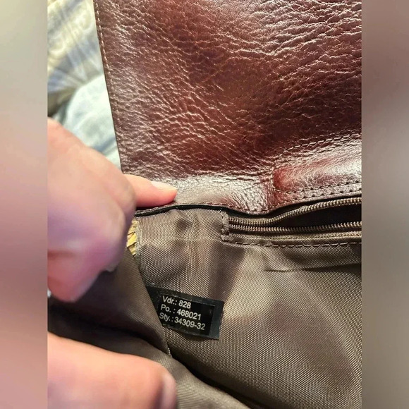 Wilson’s Leather weaved clutch wristlet mahogany mint #005 - Picture 6 of 6